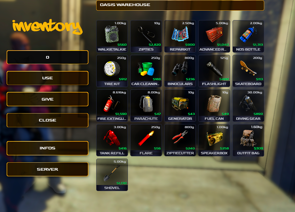 QBOX,QBCORE,ESX - 3D OPTIMIZED INVENTORY PICTURES - CUSTOM UPDATES
