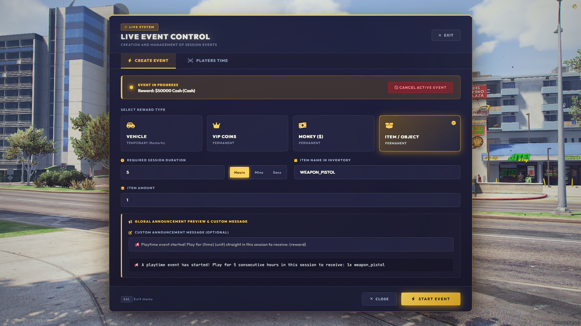 [BVS EVENTS CREATOR]qbcore esx qbox