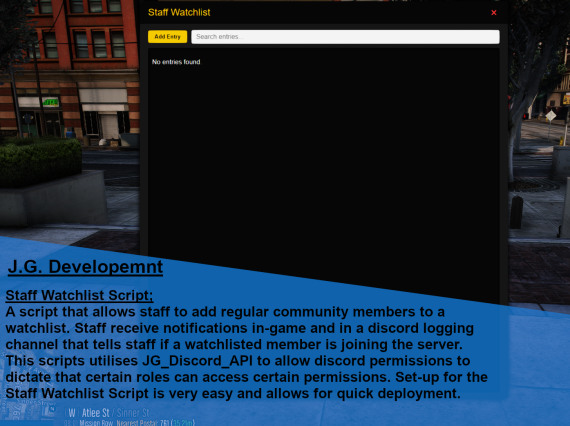 JG Staff Watchlist Script