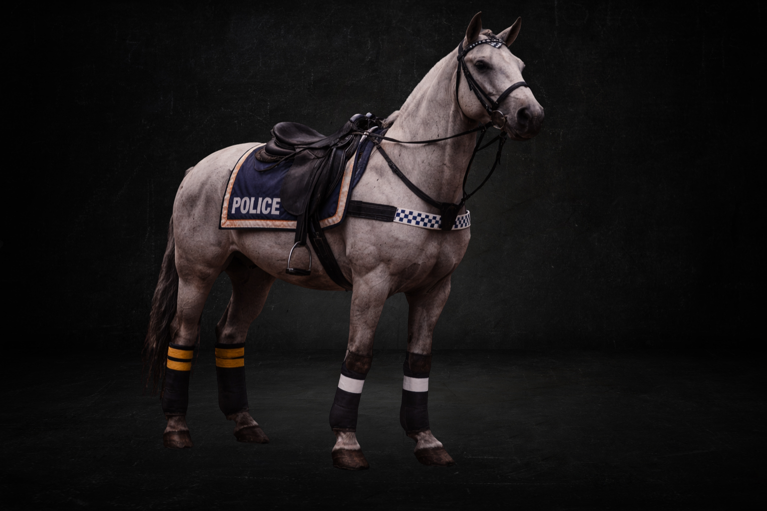Cheval de police (Monture 2 places ) ( perma )