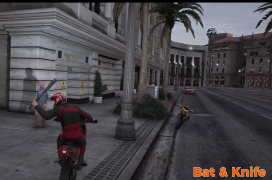 Biker Melee (melee weapons on bikes) [Open Source]