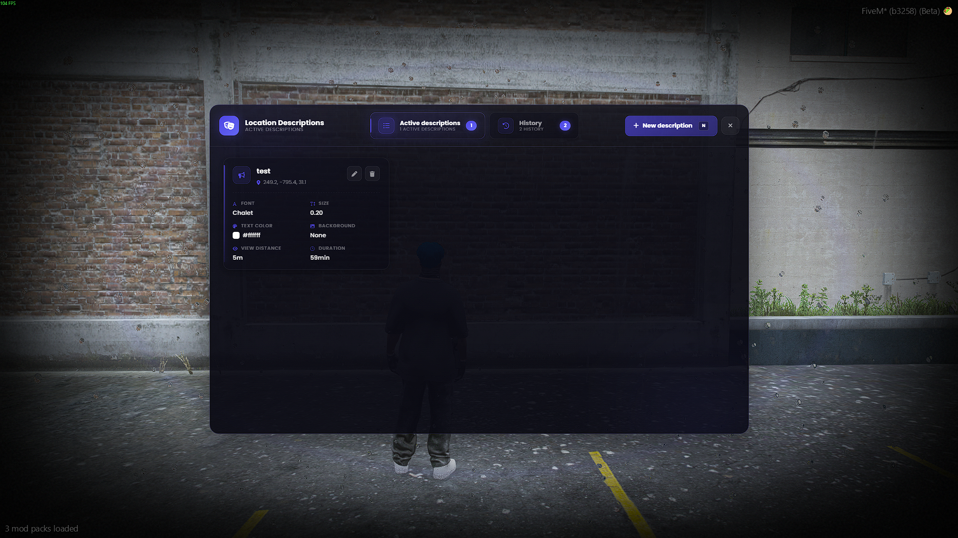 3D Scene Description Escrowed [ESX, QB, QBOX, STANDALONE]