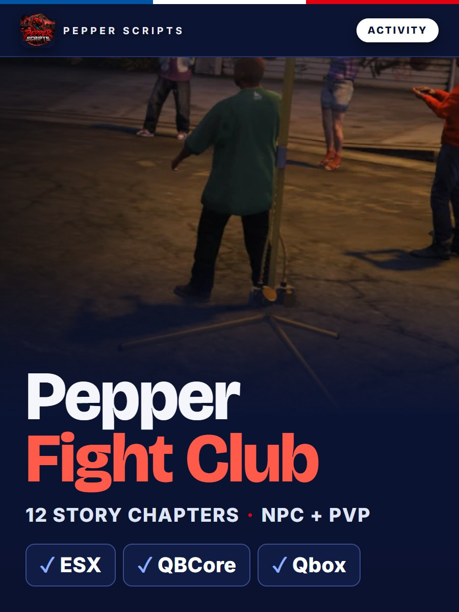 Pepper Fight Club – FiveM Boxing & Fight Career Script