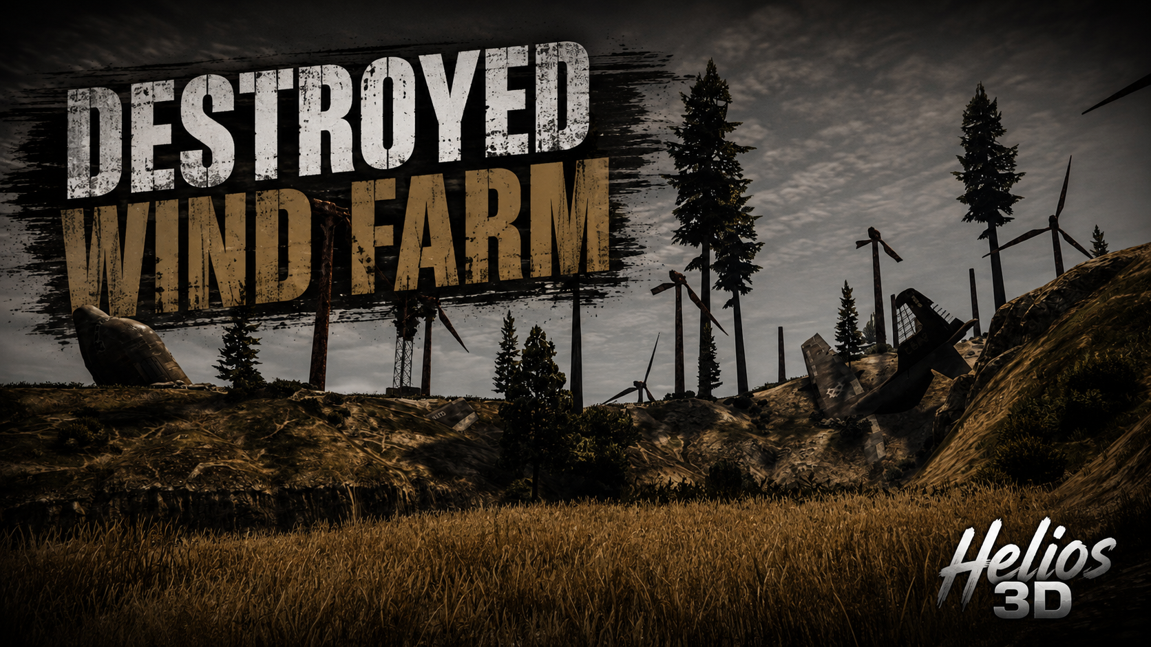 Destroyed Wind Farm | Post-Apocalyptic Map