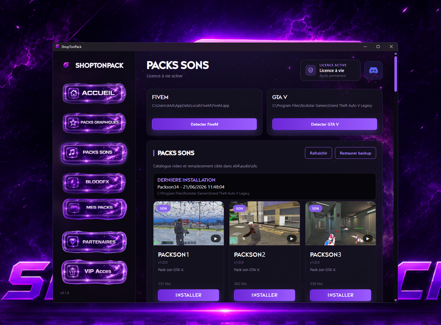 🔑 Licence ShoptonPack 7 jours