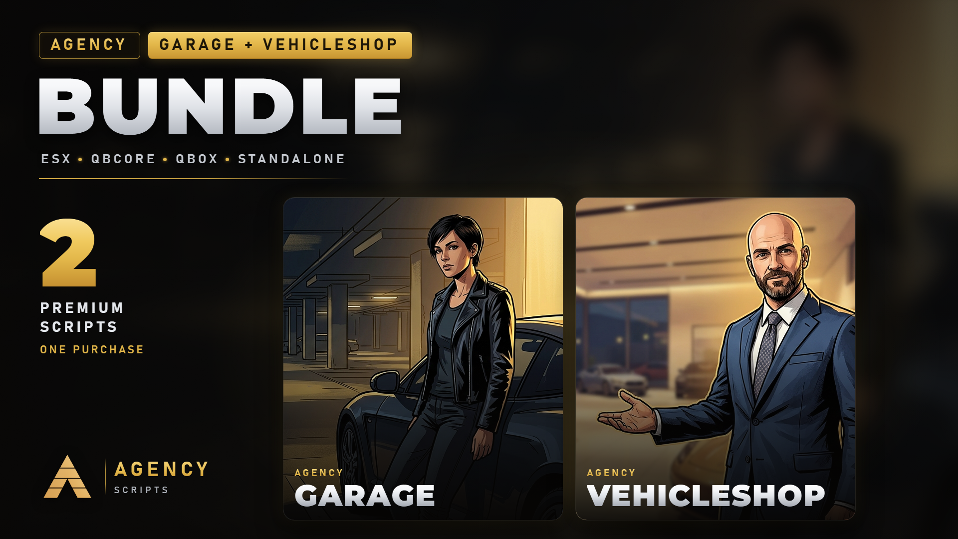 Agency Garage + Vehicleshop Bundle