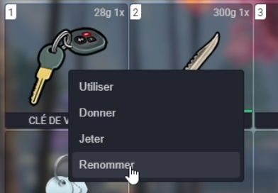 Custom Item Renaming for ox_inventory