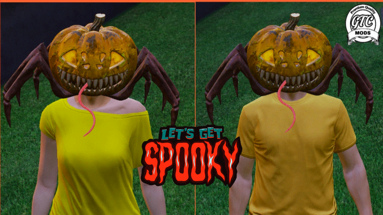 Halloween Pumpkin Spider Head Mask (Male & Female)