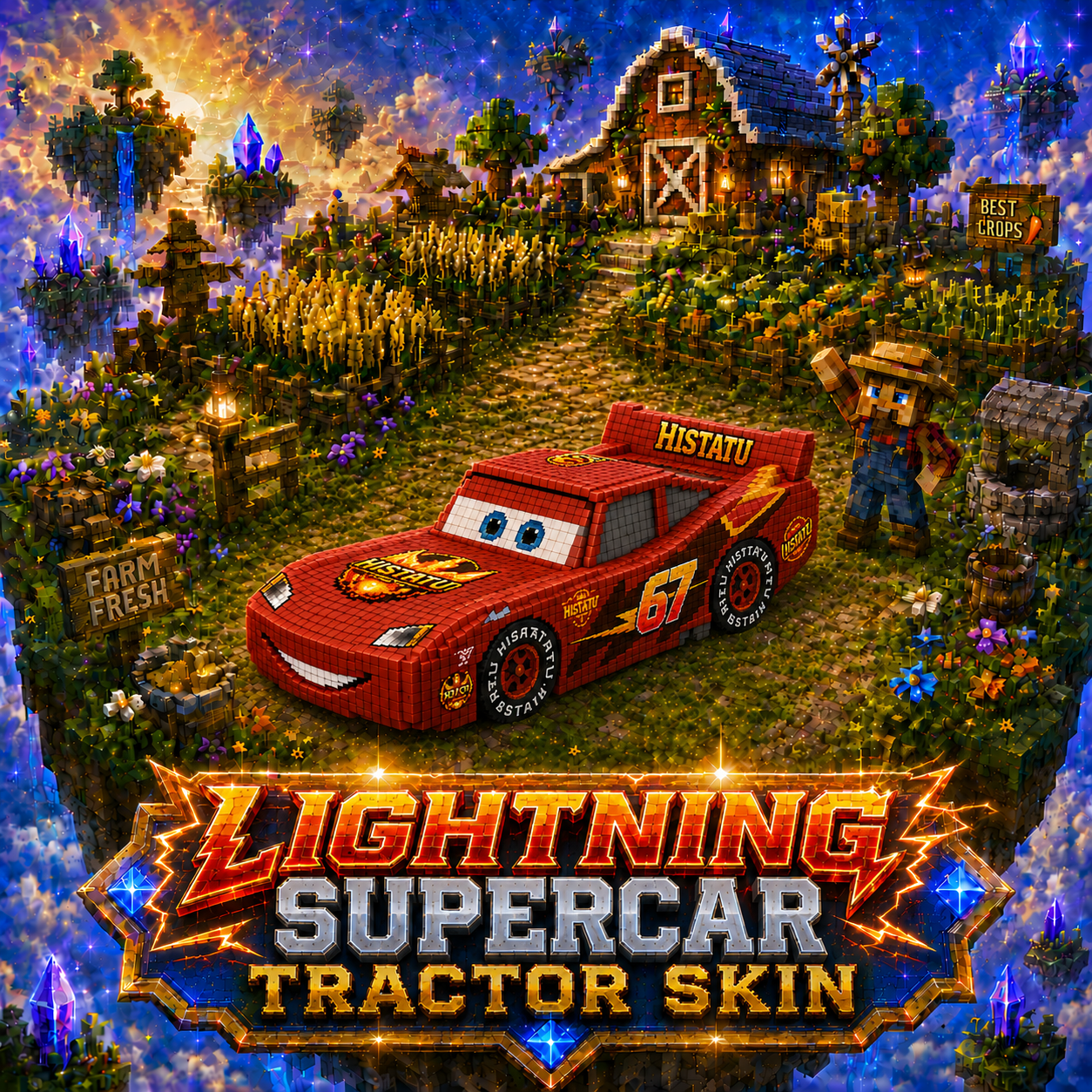 Lightning Supercar Tractor Skin