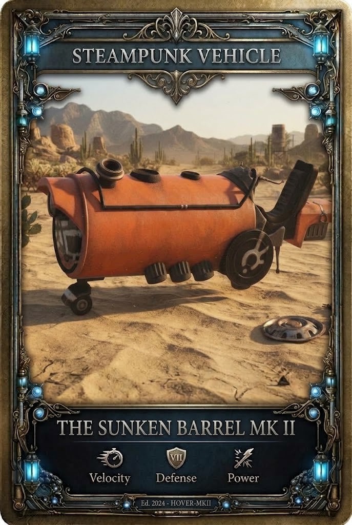 The Sunken Barrel Mk II — Desert Hoverbike