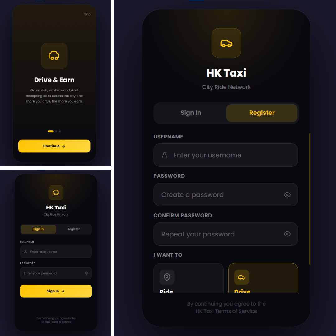 RD Taxi V2 - Advanced Taxi App UI
