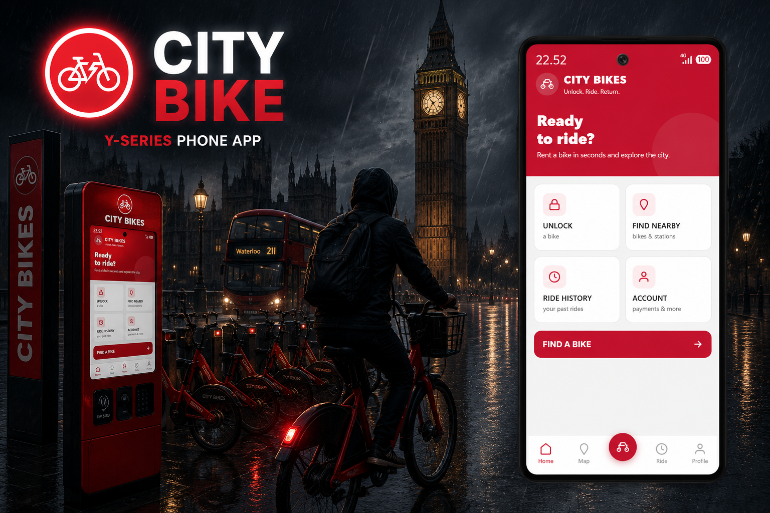 City Bikes — YSeries Phone App