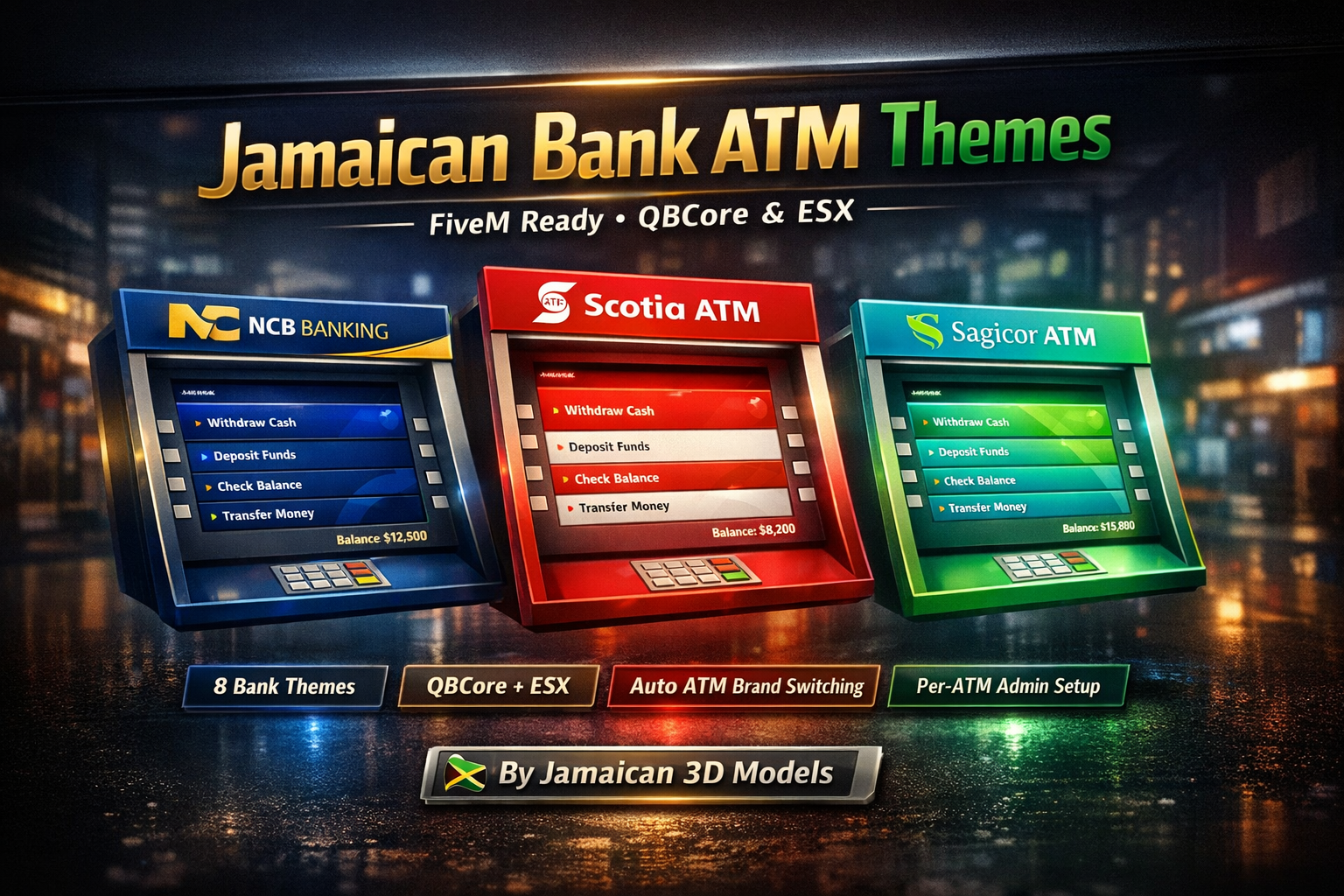 Jamaican Bank Theme Pack (QBCore + ESX)