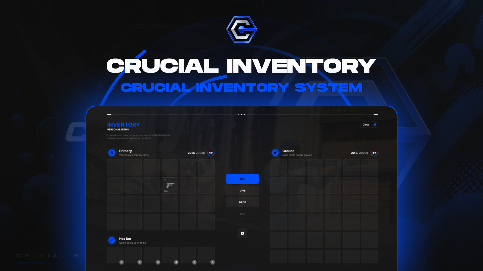 Crucial - Inventory Menu