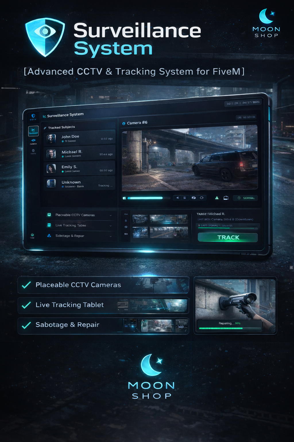 Advanced CCTV & Tracking System for FiveM
