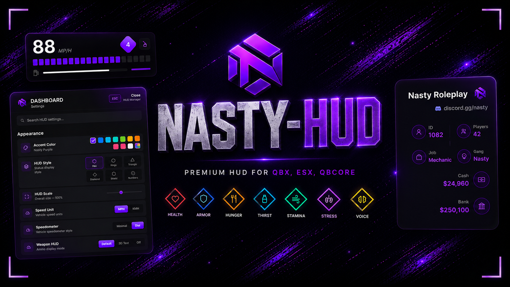 NASTY HUD — Premium Universal HUD