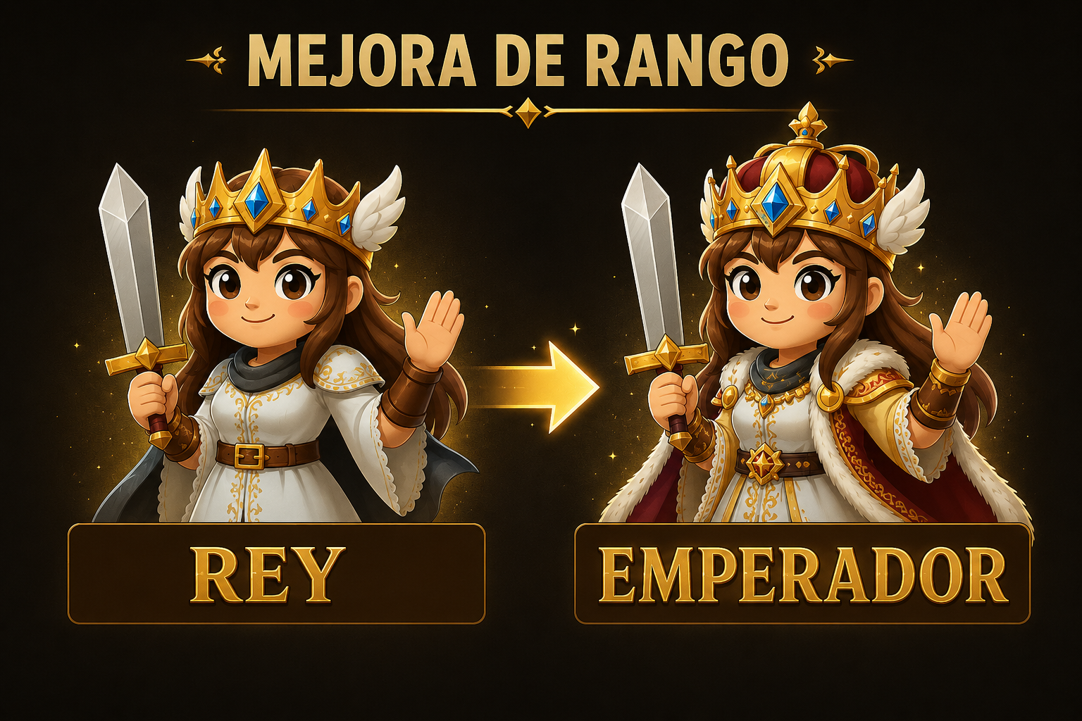 🛡️ Mejora de Rango    Rey → Emperador