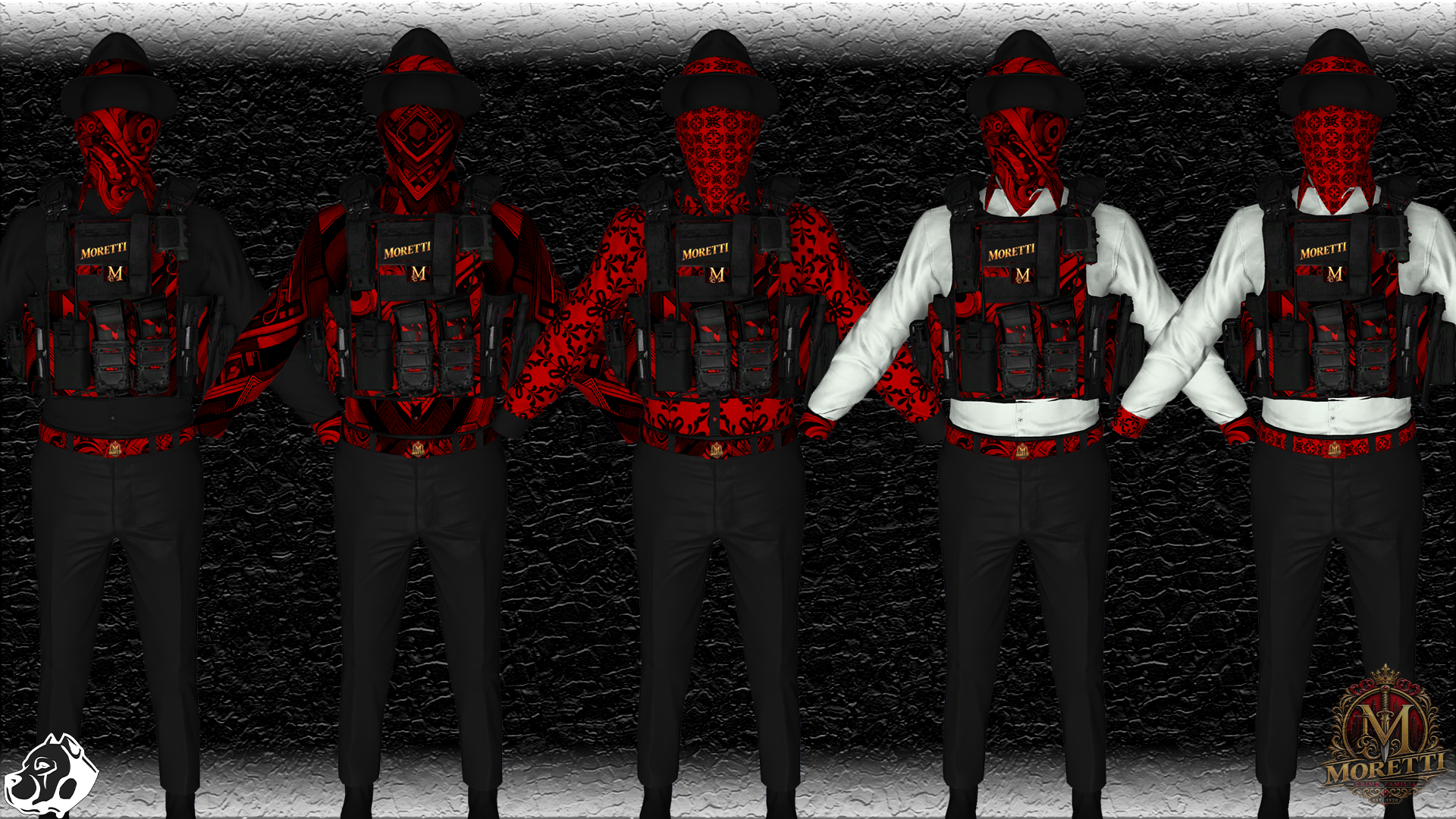 Moretti Crime Family Shirt Pack [M+F] - Fivem Ready Clothing