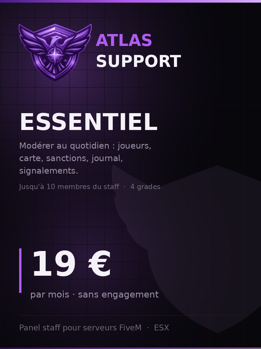 Atlas Support — Essentiel