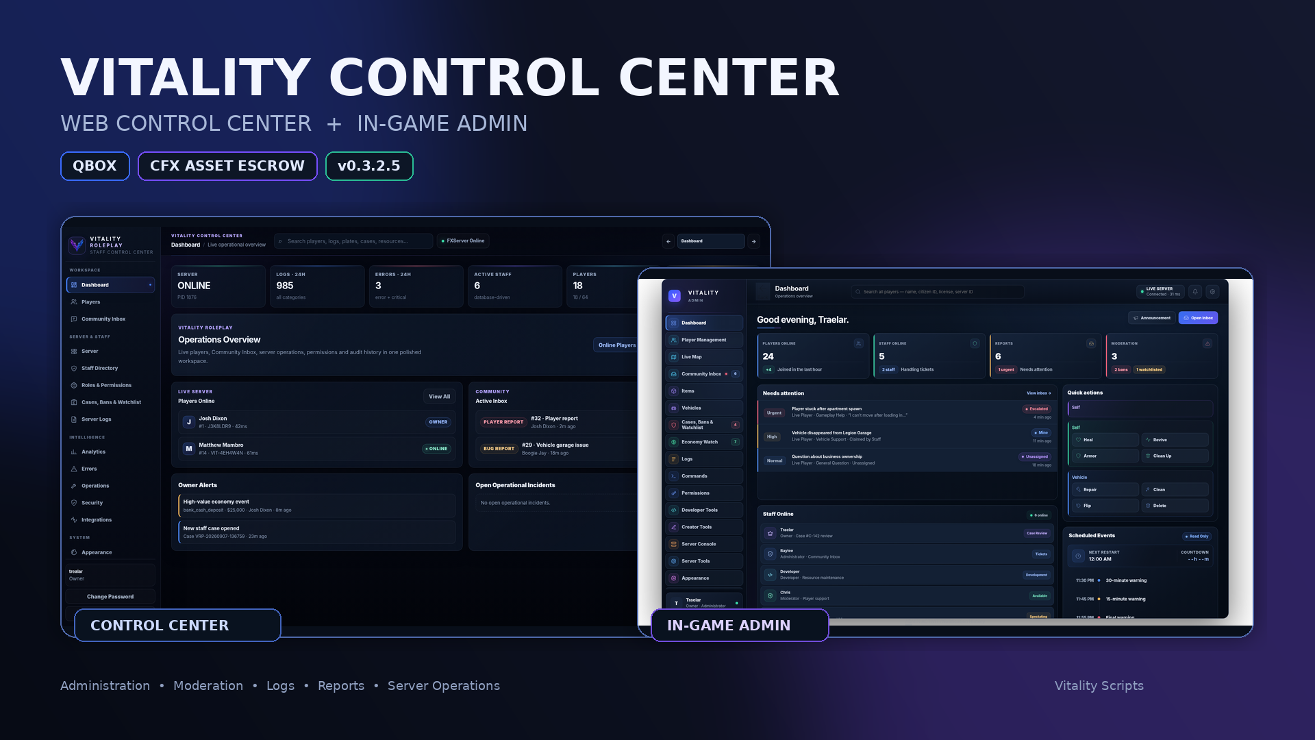 Vitality Admin Ecosystem