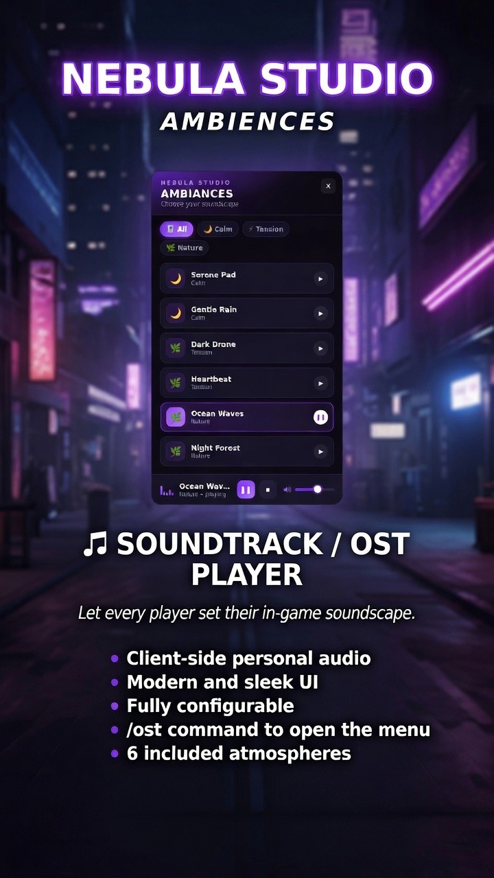 [SCRIPT] 🎵 OST Player — Ambient Sounds for RP | Standalone & Configurable
