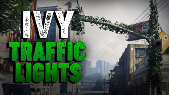 Grass Covered Traffic Lights