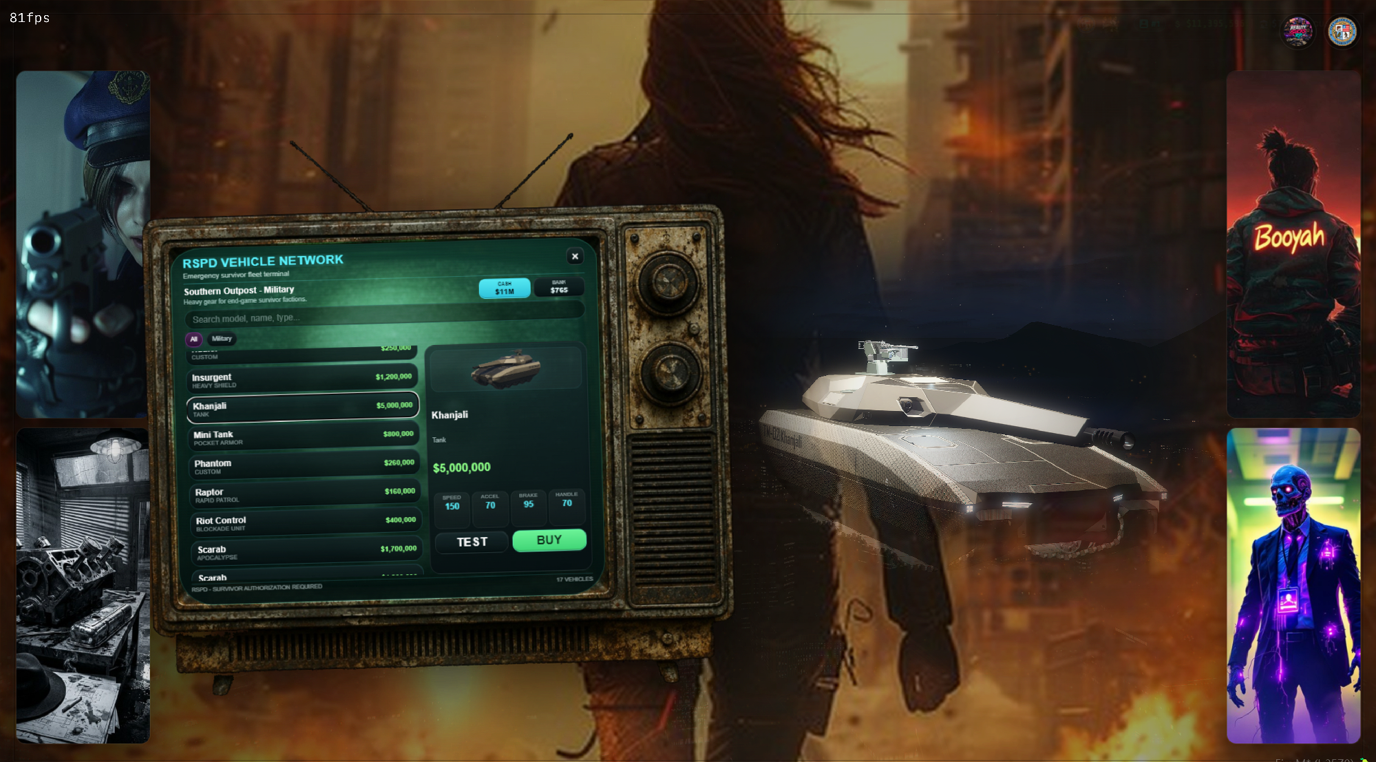 CRT Zombie Vehicle Shop for apocalypse servers rare quality