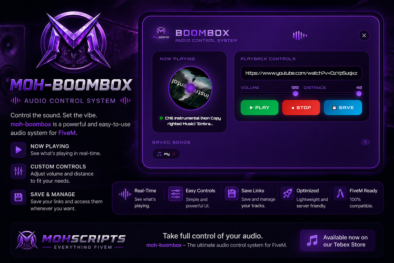 Moh Boombox System | NUI Control Panel