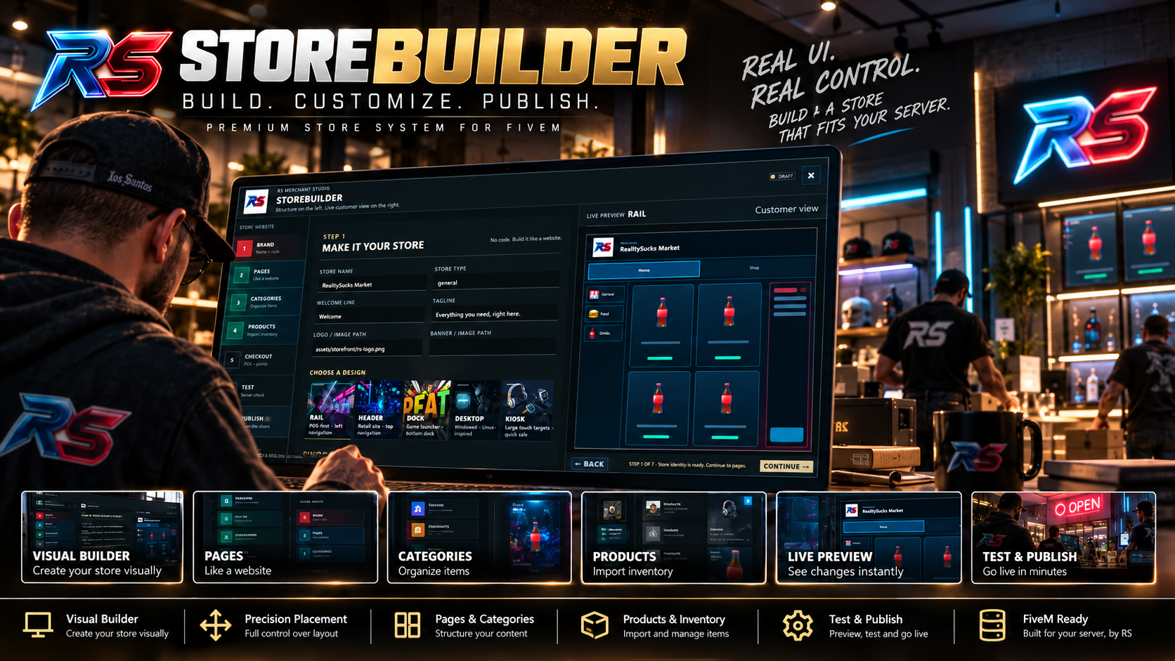 rs-storebuilder | Build Shops | Control Inventory | Payroll | Scene and World Builder