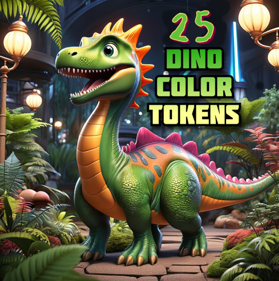 Dino Tokens x 25