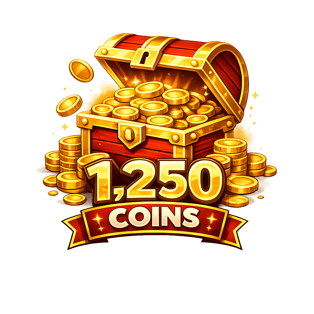 1,250 Coins (Bonus 250)