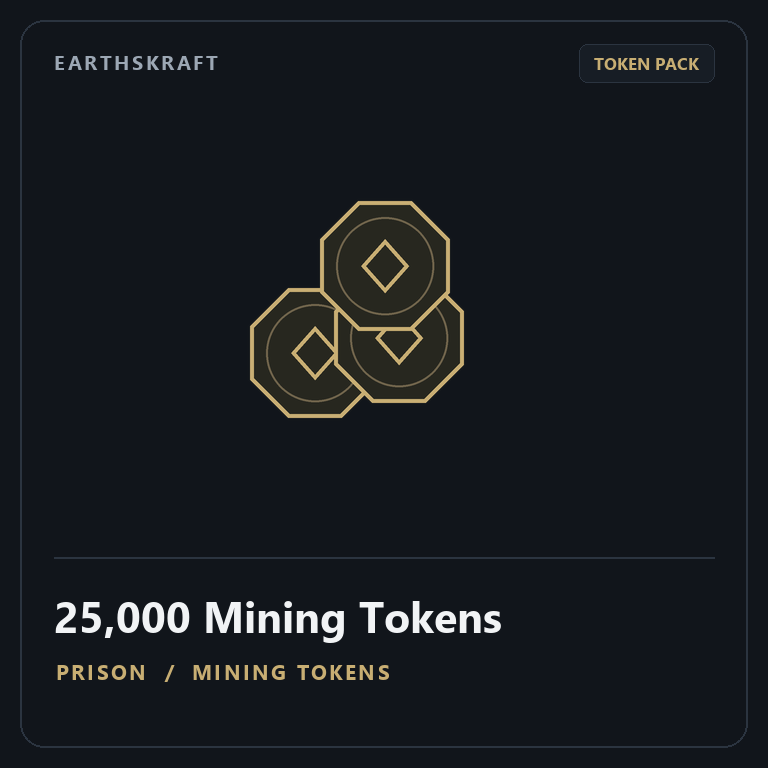25,000 Mining Tokens