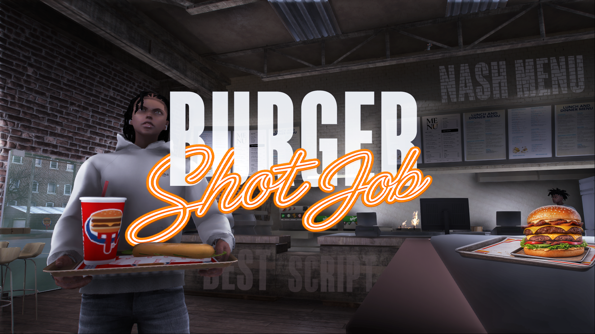 FiveM BurgerShot — The Most Realistic FiveM Restaurant Job | Real Cooking · Boss PC · Delivery | ESX