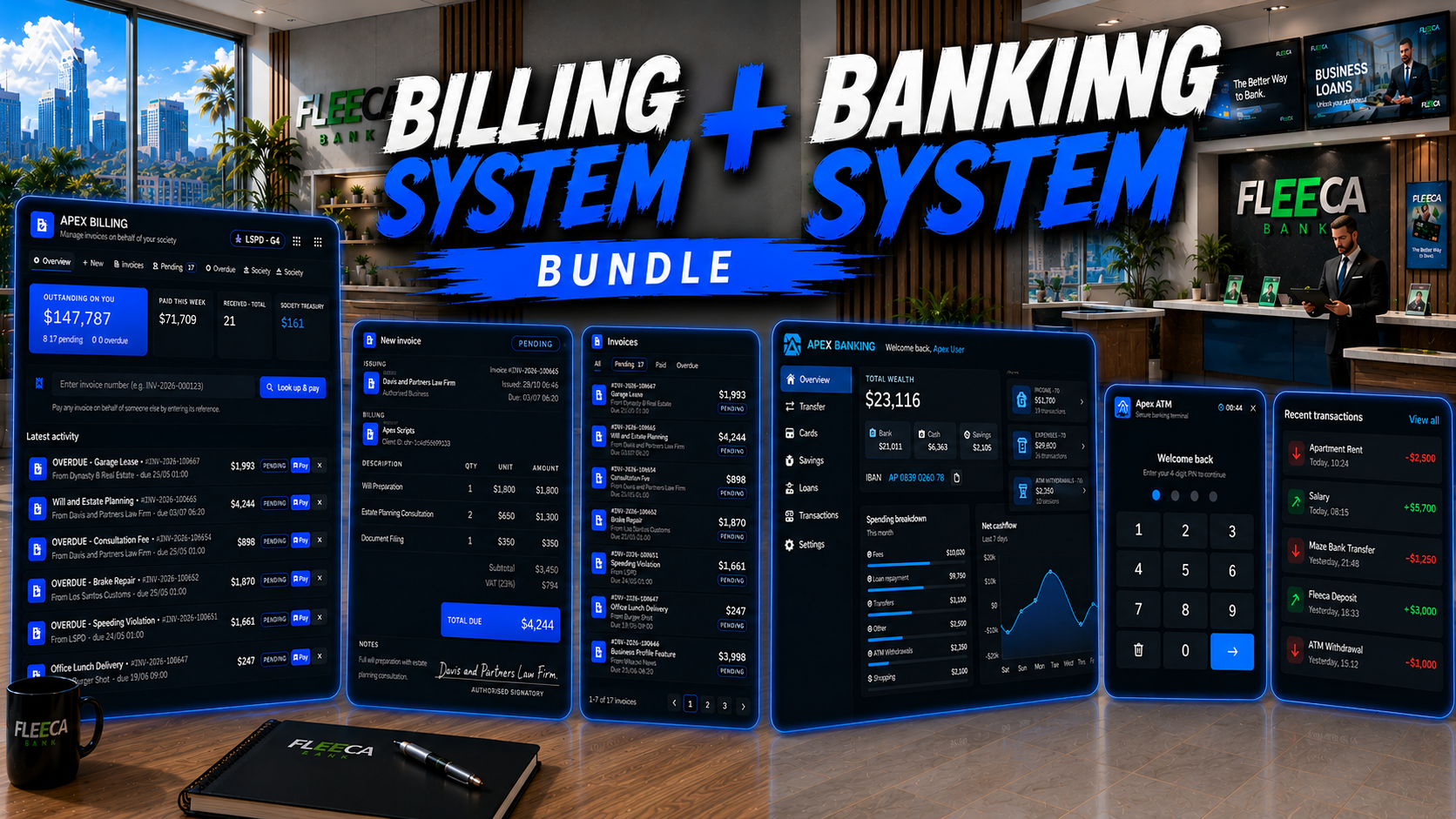 Apex Banking & Billing - FiveM Script Bundle for ESX, QBCore & QBox ...