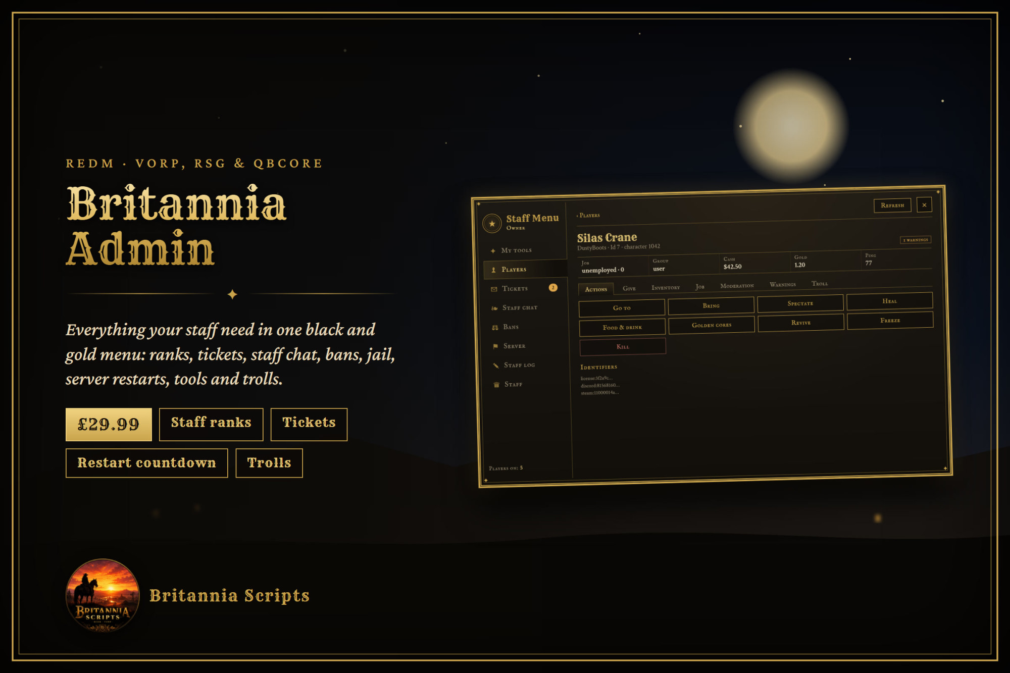 Britannia_Admin screenshot