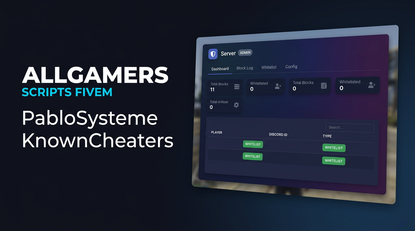 PabloSysteme KnownCheaters — Discord cheat-scan + admin panel (FiveM)