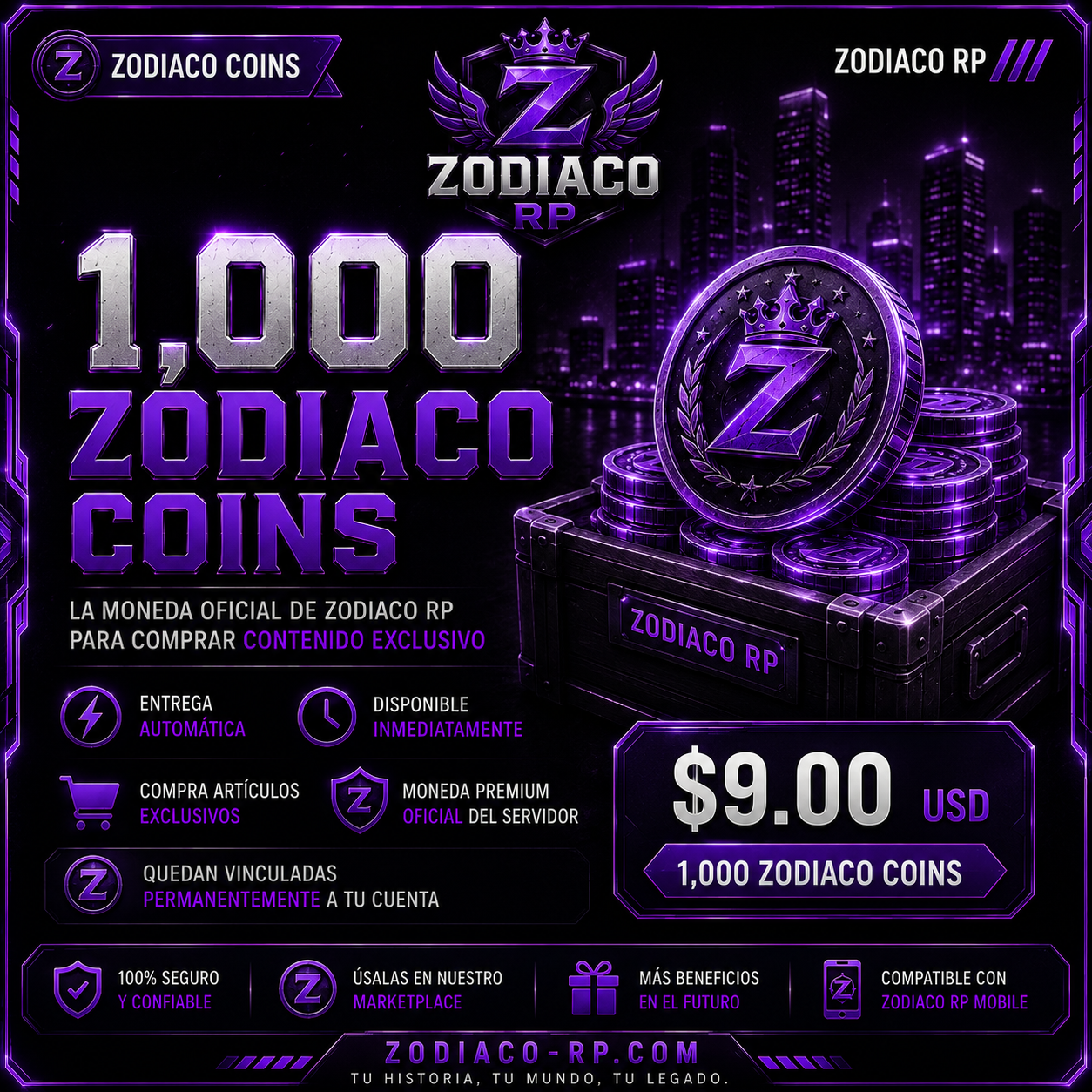 💠 1,000 Zodiaco Coins