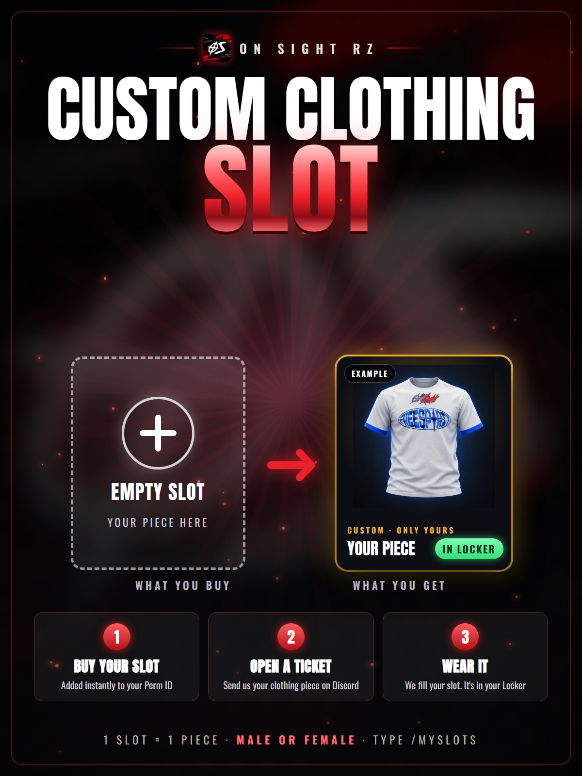 Clothing slot