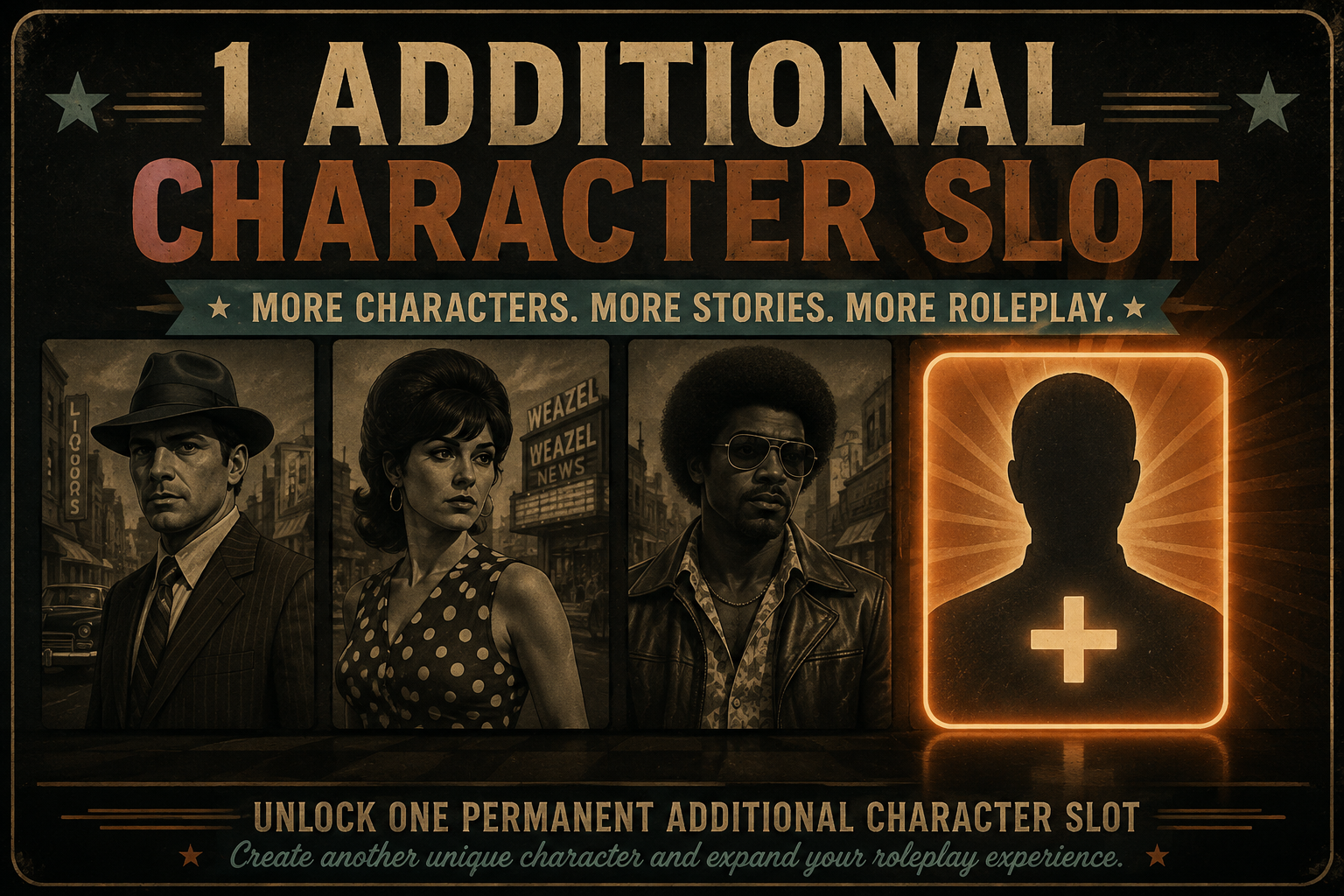 1 Additional Character Slot