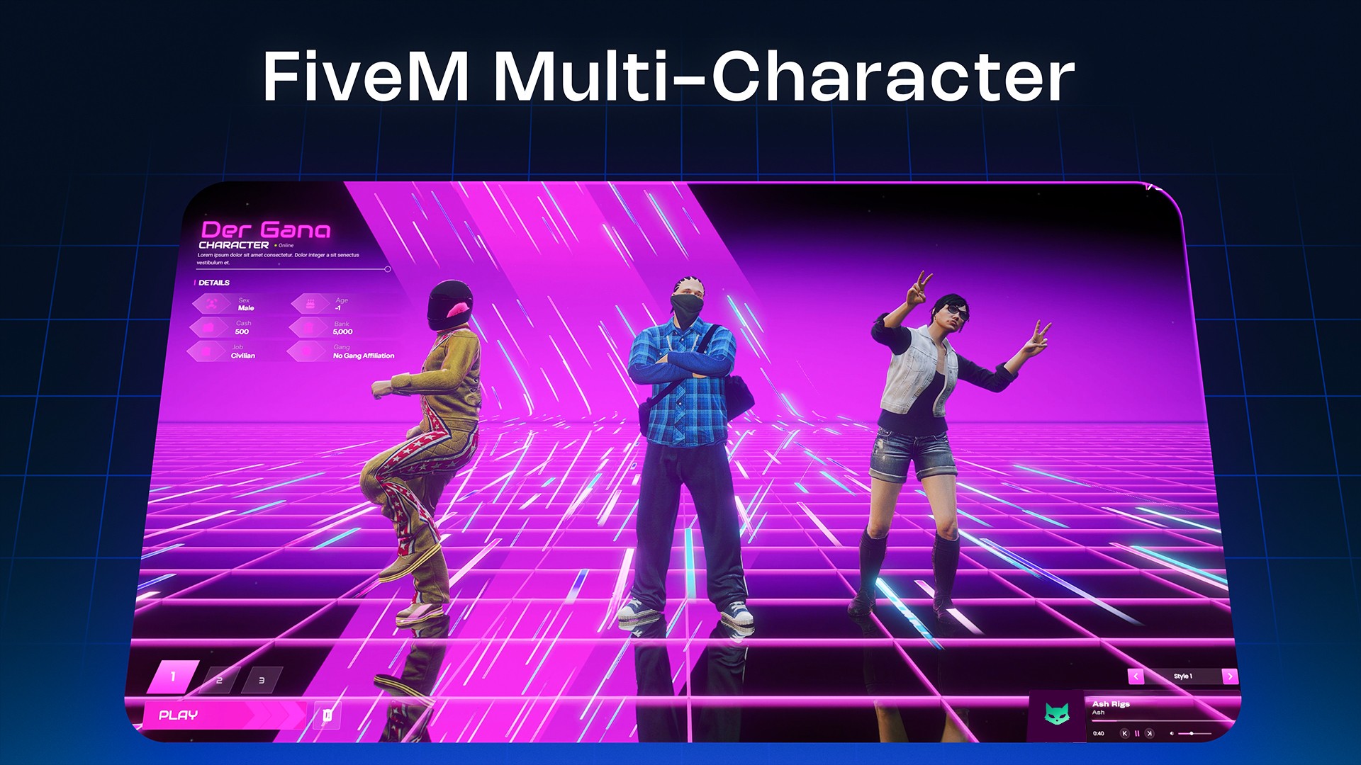 Futuristic Multi-Character System | Neon Arena Theme