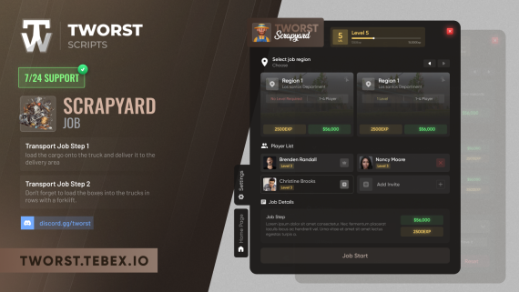 [Multiplayer Scrapyard Job] ESCROW QB ESX QBOX VRP