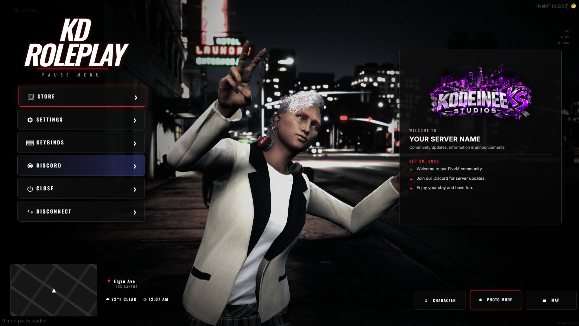 Advanced Pause Menu [ESX/QB/QBOX]