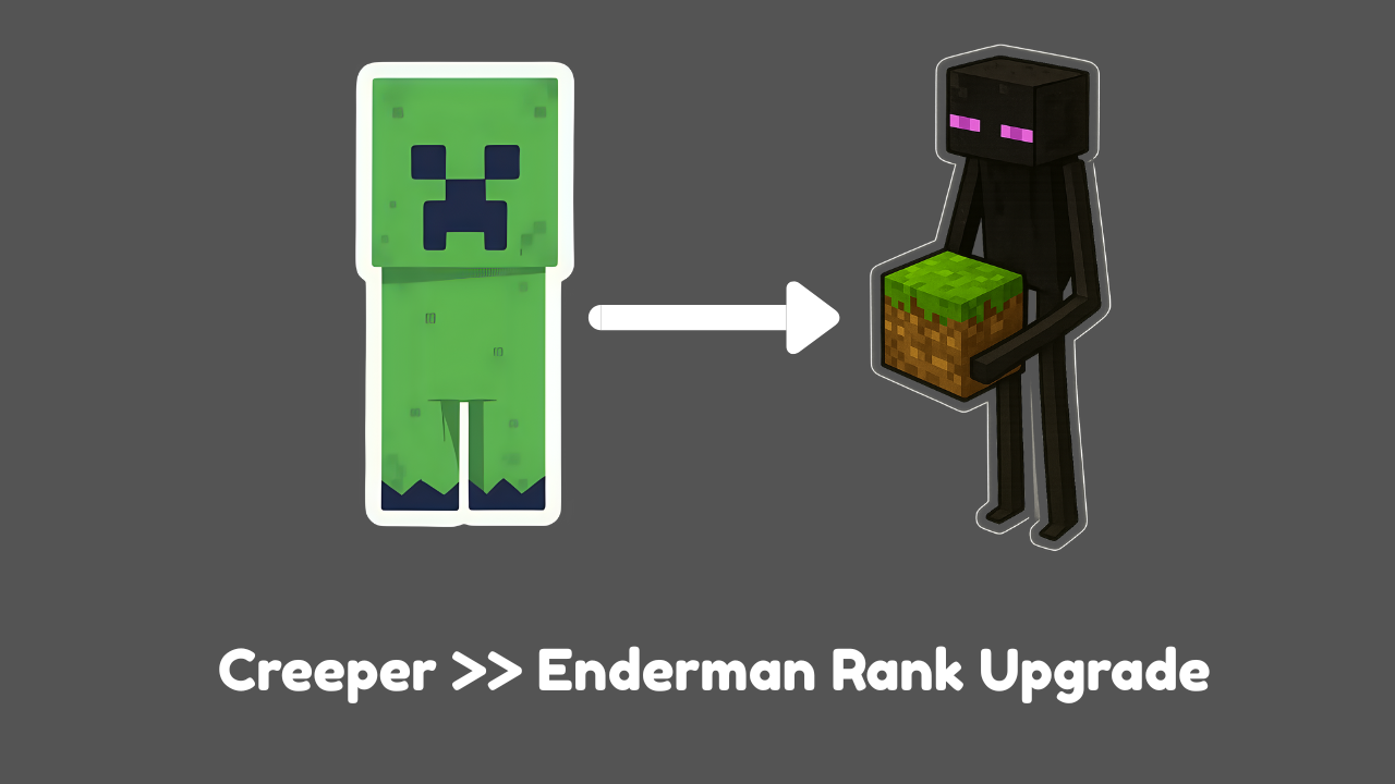 Creeper >> Enderman Rank Upgrade