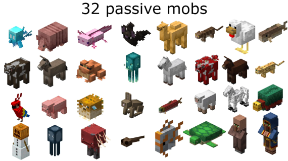 32 Passive Mobs