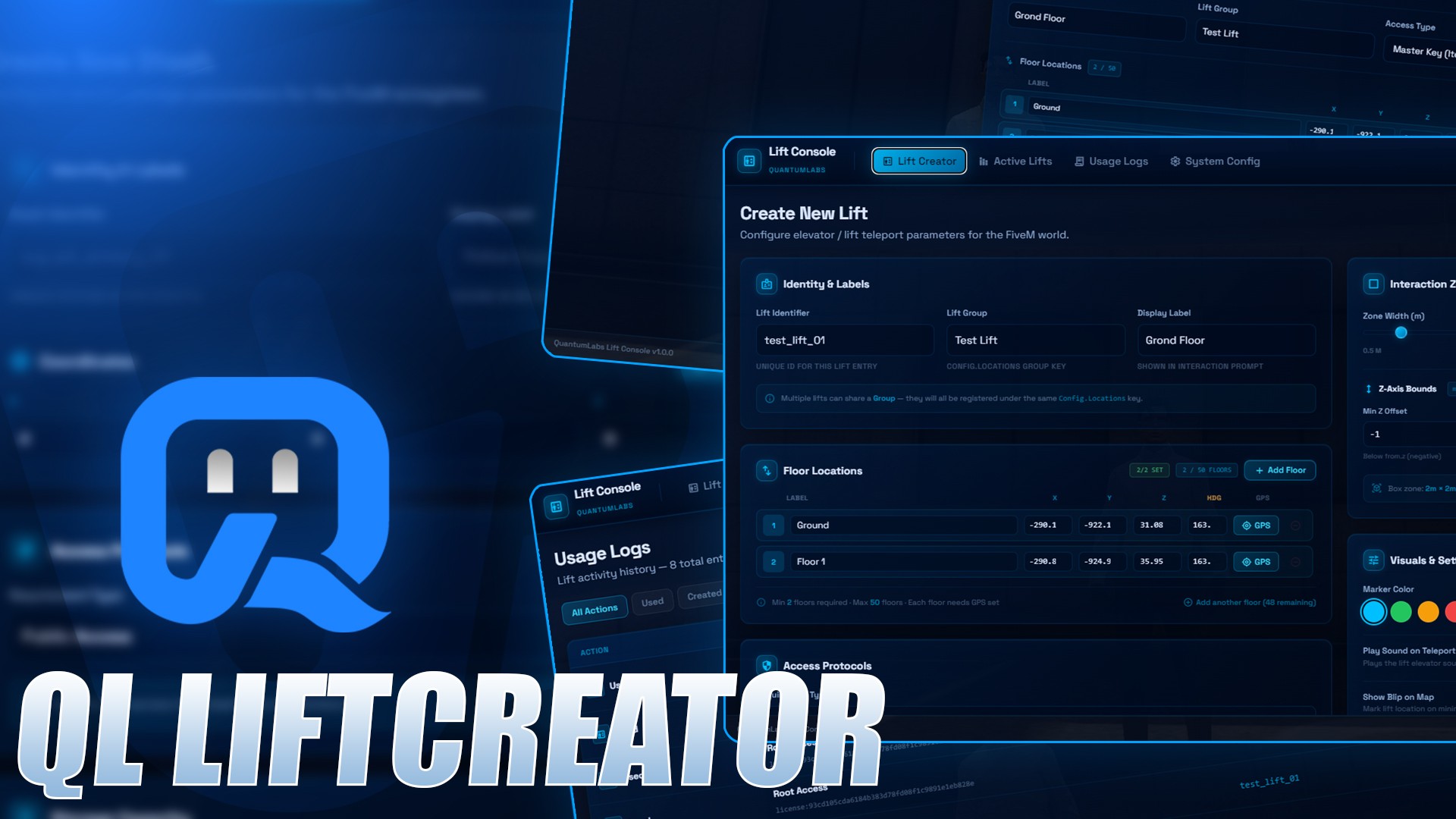 QL_LiftCreator – Advanced Elevator System with Access Control [QBCore / ESX]