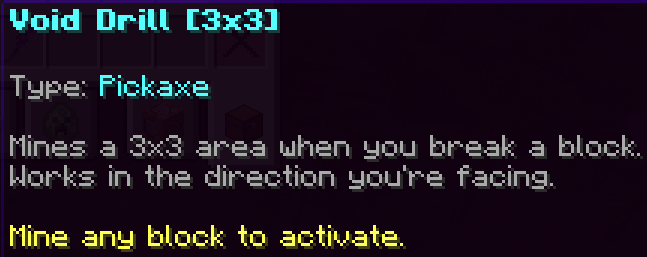 3x3 Drill Pickaxe