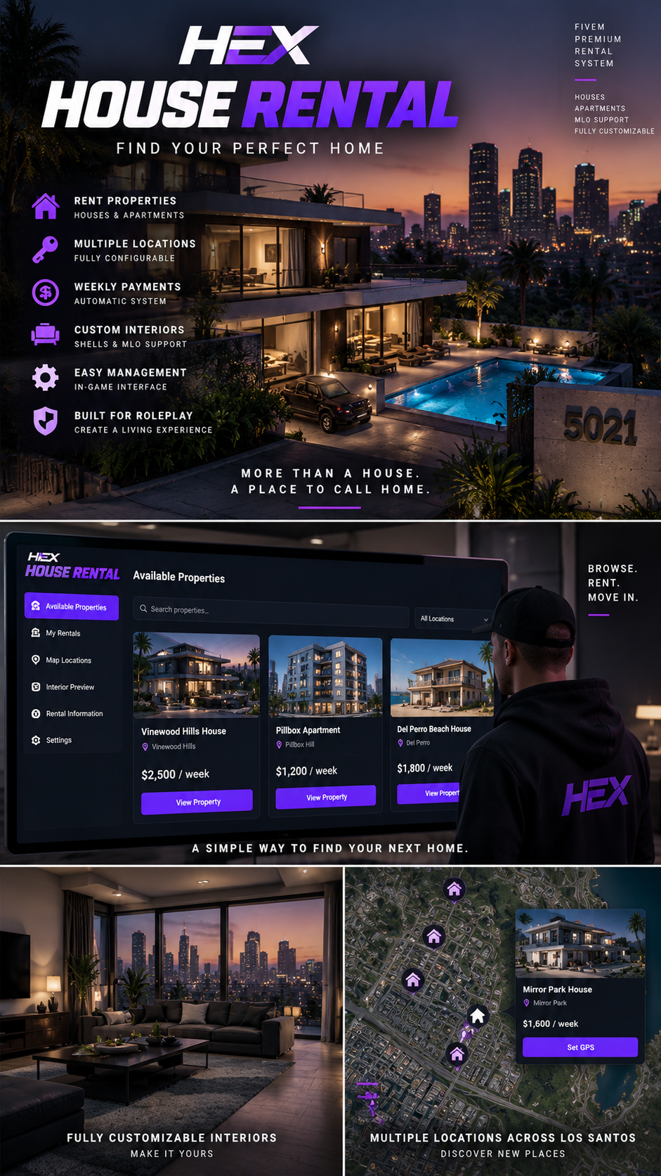 HEX HOUSE RENTALS