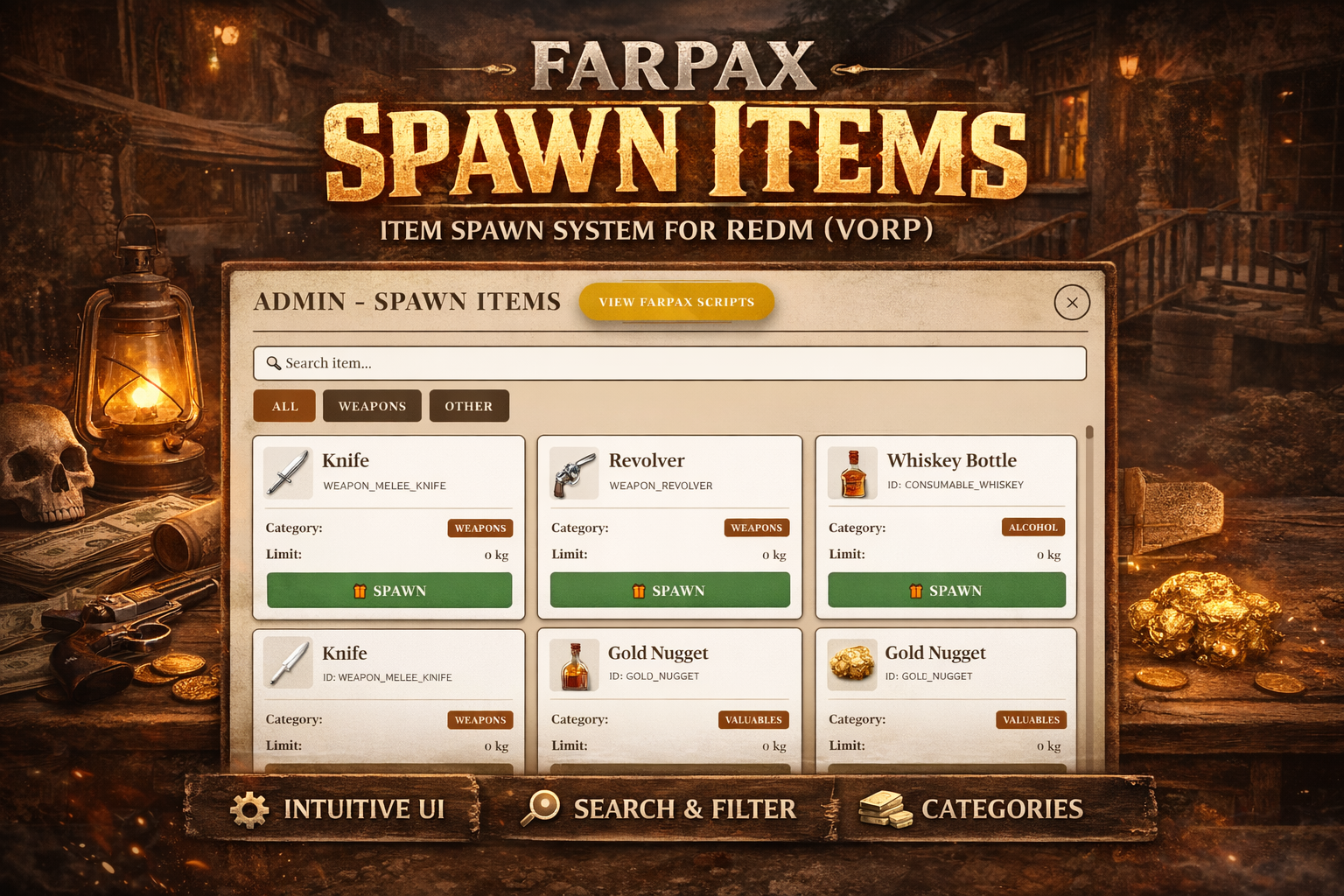 [FREE] Farpax Spawn Items – Professional Admin & Kit System