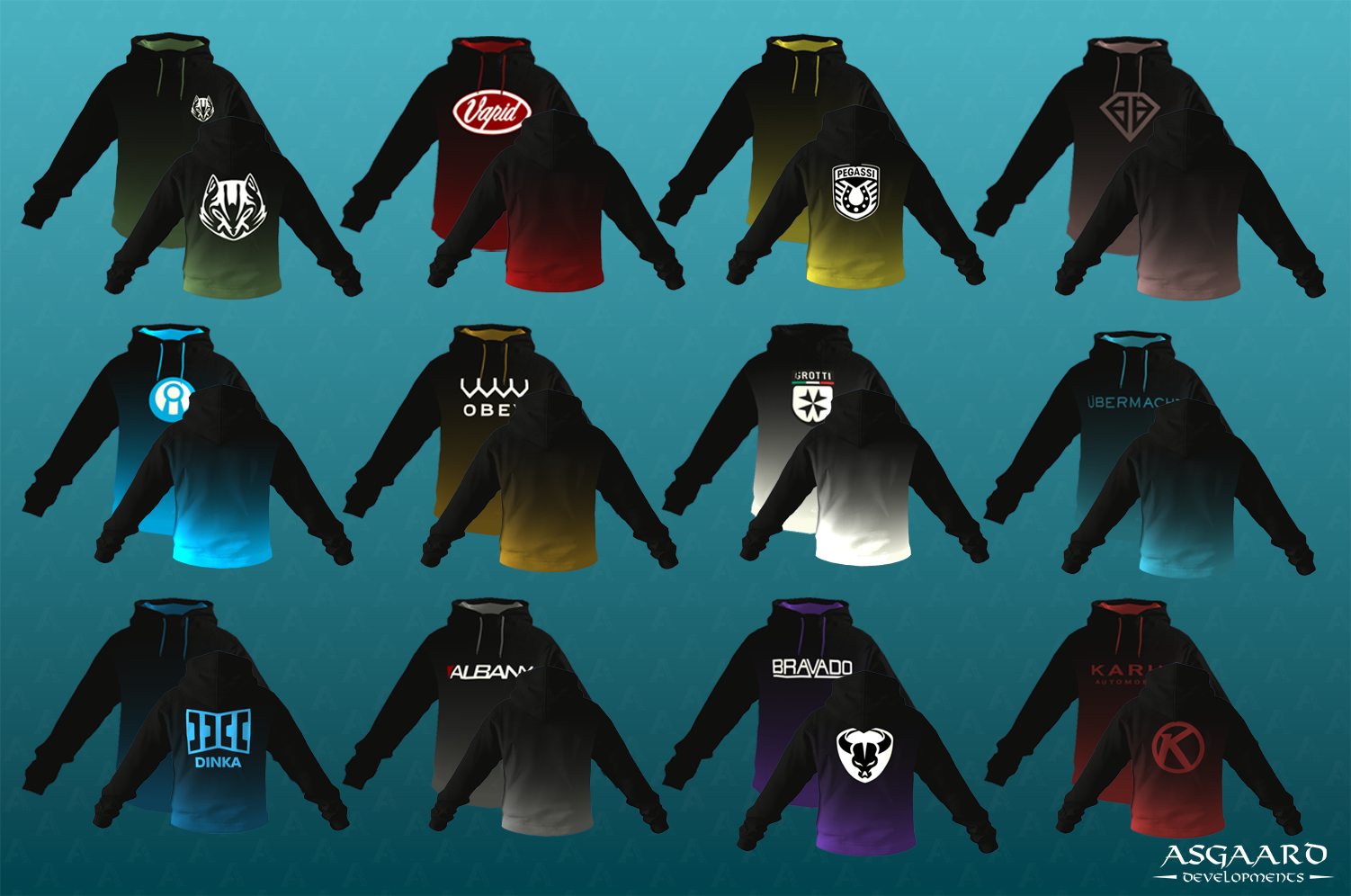 Lore-friendly Vehicle Brand Hoodies