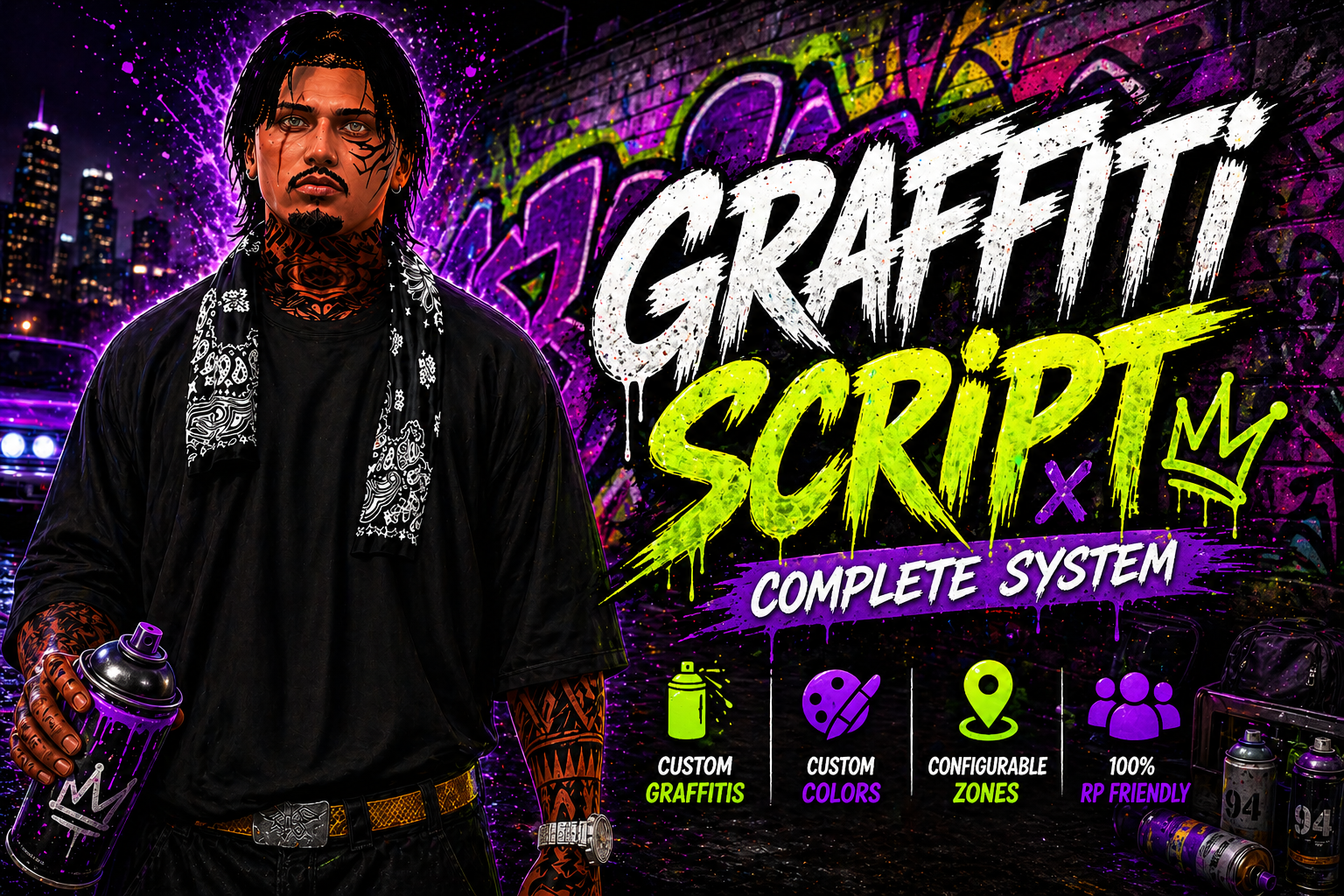 Premium FiveM Graffiti System 🔥 | Buy Now Available